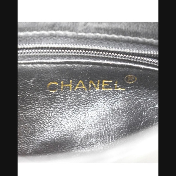 CHANEL CC MATELASSE Fringe Chain Shoulder Bag Leather Black Vintage - Picture 6 of 12